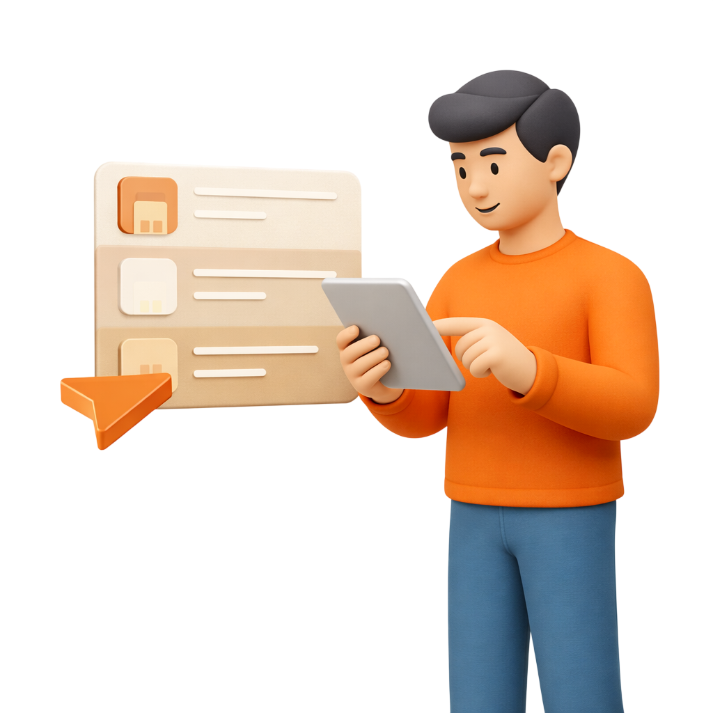 Мужчина рассчитывает ипотеку онлайн